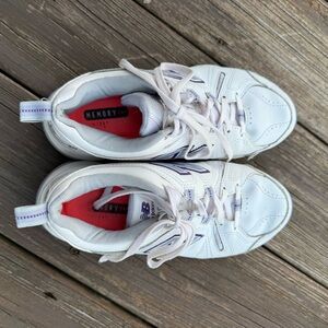 New Balance White and Purple Athletic Shoes